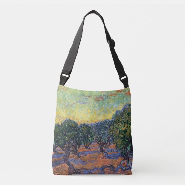 Bolsa Ajustável Vincent Van Gogh Olive Grove Impressionismo Arte (Frente)