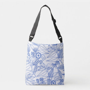 Bolsa Ajustável Vinhas Azuis e Flores