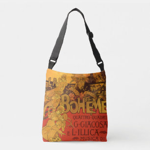 Bolsa Ajustável Vintage Art Nouveau Music, La Boheme Opera, 1896