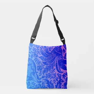 Bolsa Ajustável Vintage Blue Pink Floral Botânico