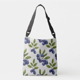 Bolsa Ajustável Vintage Blueberry Botânica Sem Costura