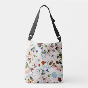 Bolsa Ajustável Vintage Butterfly Floral Paris Street Watercolor