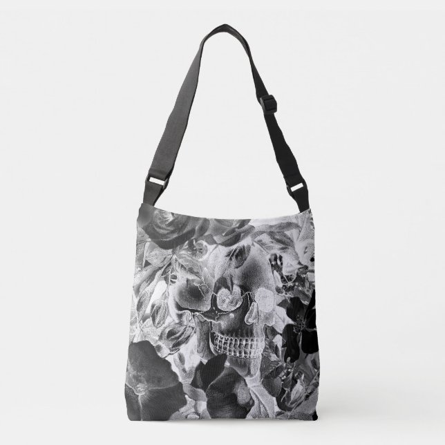 Bolsa Ajustável Vintage Floral Skull Midnight (Frente)