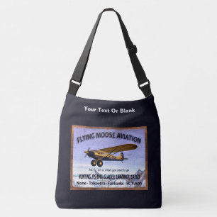 Bolsa Ajustável Vintage Flying Moose Aviation Sign