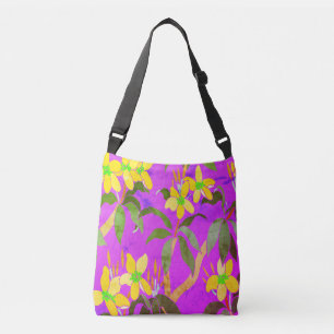 Bolsa Ajustável Vintage Frangipani Crossbody