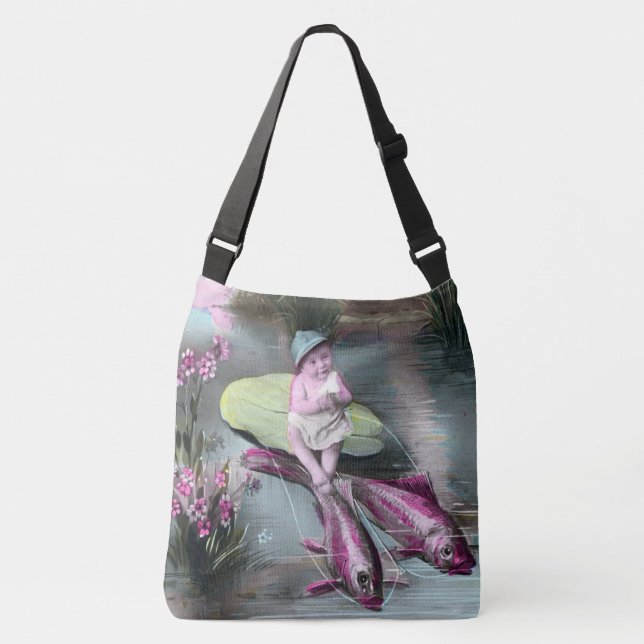 Bolsa Ajustável Vintage French April Fool Pistcard (Frente)