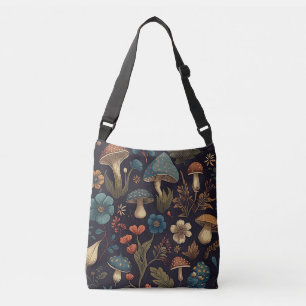 Bolsa Ajustável Vintage Mushroom Flower Design Art