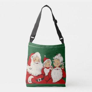 Bolsa Ajustável Vintage Papais noeis Família Crossbody Bag