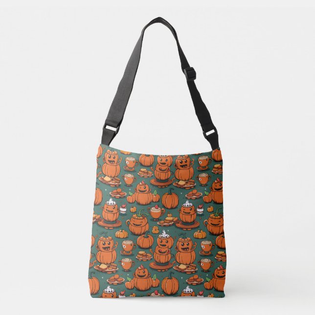 Bolsa Ajustável Vintage Pumpkin Monster Party Joy (Frente)
