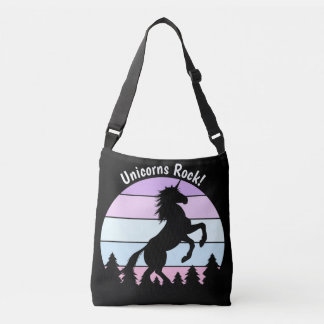 Bolsa Ajustável Vintage Sunset Unicorn Rearing Name Unicorns Rock