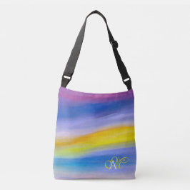 Bolsa Ajustável Violeta e Raio Dourado Abstrato