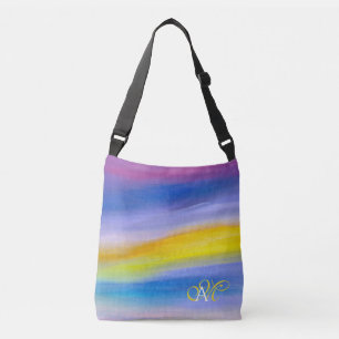 Bolsa Ajustável Violeta e Raio Dourado Abstrato