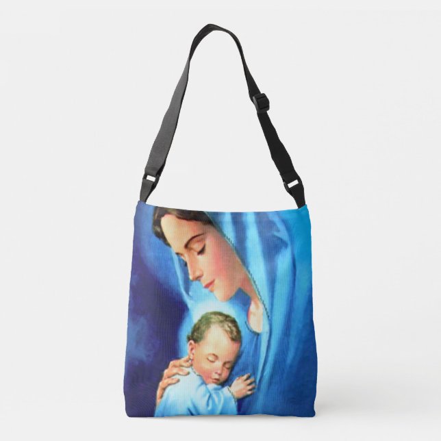 Bolsa Ajustável Virgem Abençoada Maria com Jesus bebê (Verso)
