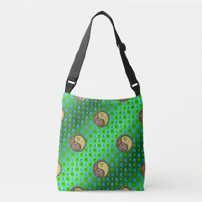 Bolsa Ajustável Virgem e Cão de Metal (Frente)
