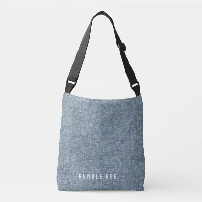 Bolsa Ajustável Visual de Jeans Azuis de Denim (Frente)