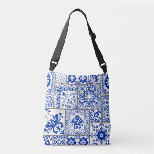 Bolsa Ajustável Vitoriano Majolica: Padrão de Azulejo de Patches.