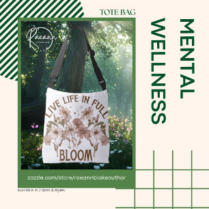 Bolsa Ajustável Viva a Vida em Flor Total Bem-Estar Mental Saca de