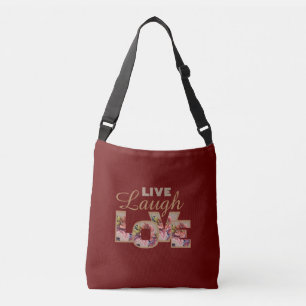 Bolsa Ajustável Viva, Ria, Ama Floral Rústico em Borgonha