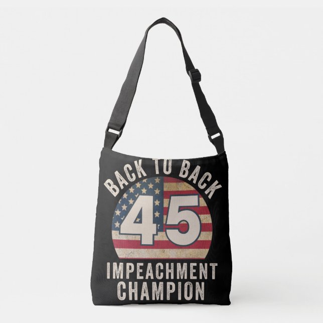 Bolsa Ajustável Voltar para trás Impeachment Champ Flag Americano  (Frente)