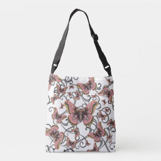 Bolsa Ajustável Vôo do saco cor-de-rosa de Crossbody da borboleta