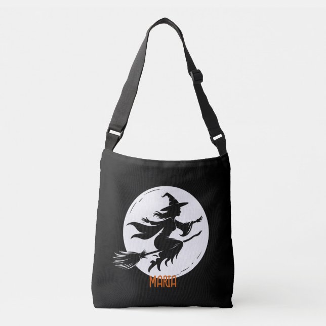 Bolsa Ajustável Whimsical Witch Silhouette, Witch, Halloween Witch (Frente)
