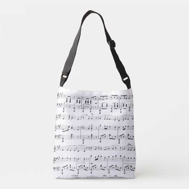 Bolsa Ajustável White Sheet Music (Verso)