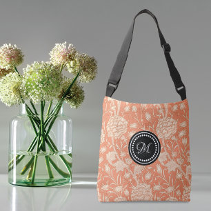 Bolsa Ajustável Wild Tulips William Morris Pattern Peach