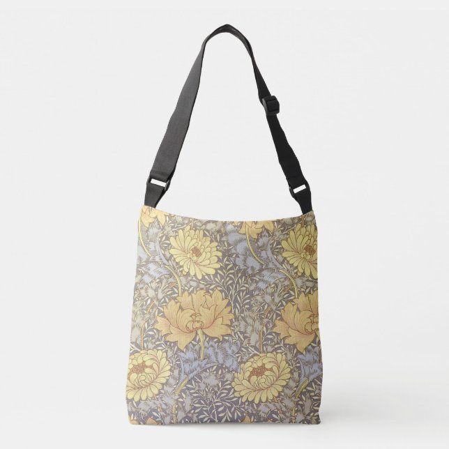 Bolsa Ajustável William Morris Chrysanthemum Mãe Flowers (Frente)