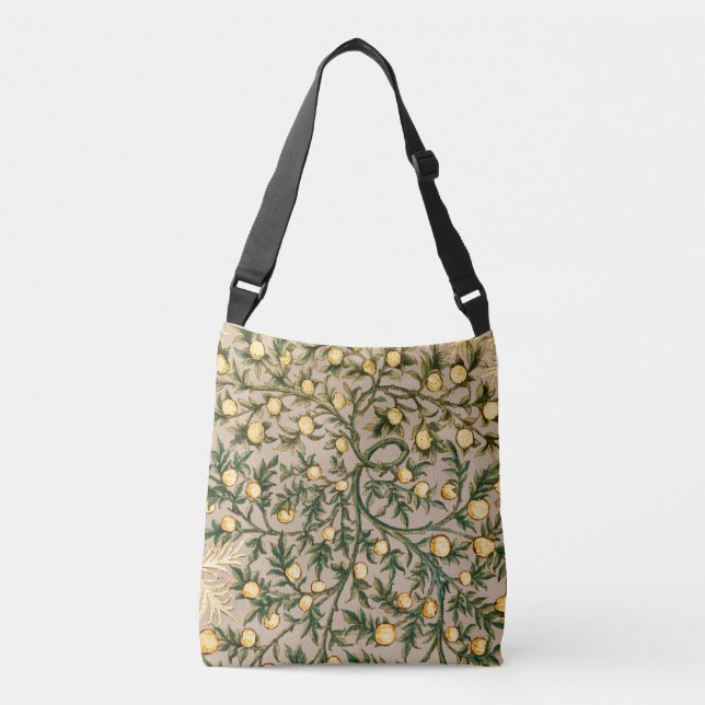 Bolsa Ajustável William Morris Floral Jardim de Frutas Flor Clássi (Frente)