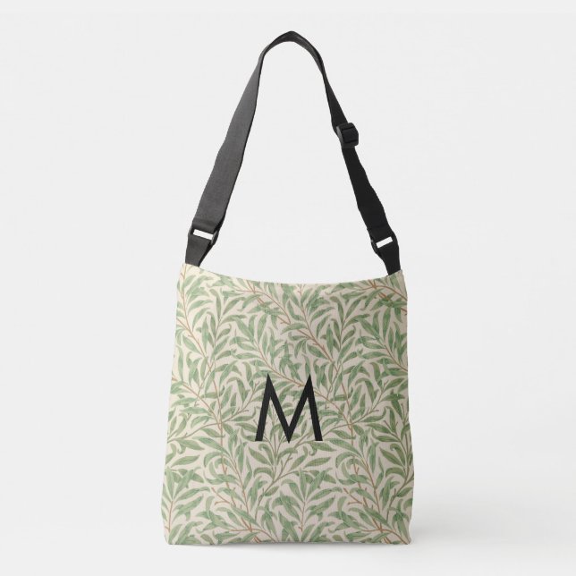 Bolsa Ajustável William Morris Salgueiro Monogramado Botânico (Frente)