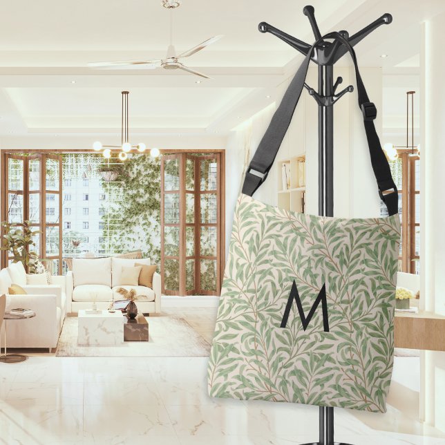 Bolsa Ajustável William Morris Willow Bough Monogrammed (A crossbody bag with William Morris 'Willow Bough' design. Personalize with a monogram initial.)