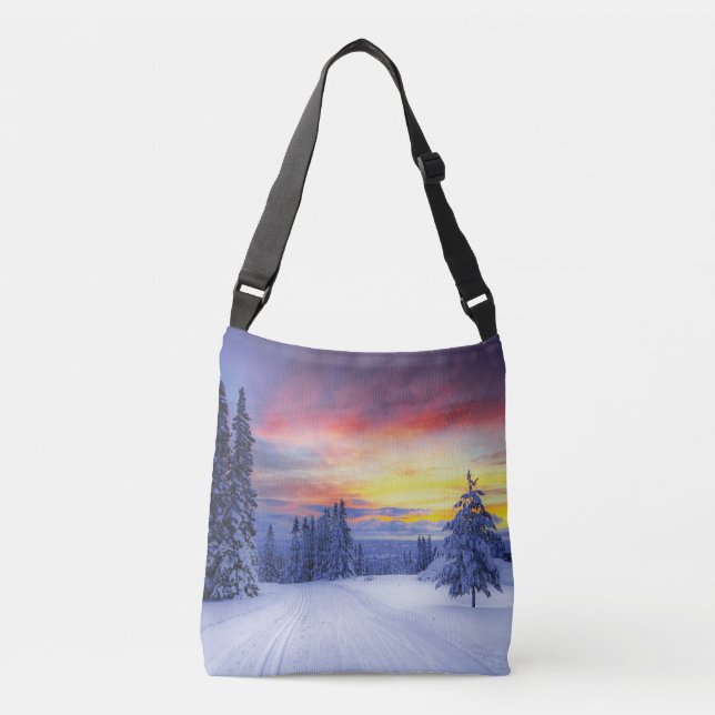 Bolsa Ajustável Winter scenery   (Frente)