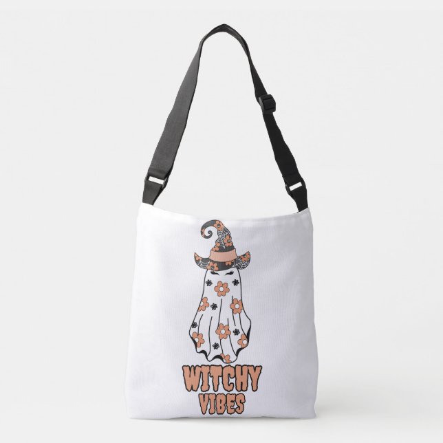 Bolsa Ajustável "Witchy Vibes" - Anã das Bruxas - Laranja (Frente)