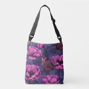 Bolsa Ajustável Wrens no jardim de anêmonas
