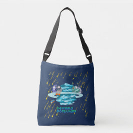 Bolsa Ajustável X World Team319 sentado em um planeta assistindo f