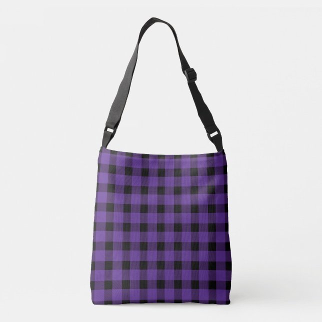 Bolsa Ajustável Xadrez de Lumberjack do País de Buffalo Roxo (Verso)