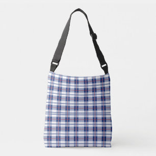Bolsa Ajustável Xadrez pequena, vermelha, branca e azul