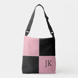 Bolsa Ajustável Xadrez Rosa e Preto 