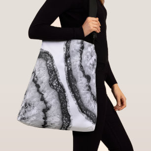 Bolsa Ajustável Yin Yang Agate Black Glitter Glam #2