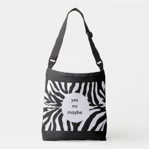 Bolsa Ajustável Zebra DIVERTIDA com Aparência de Couro Estampada
