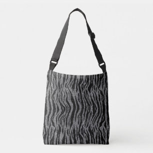 Bolsa Ajustável Zebra Print Black and Cinza Silver