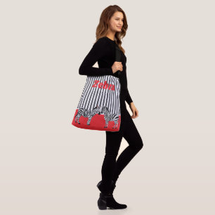Bolsa Ajustável Zebra único personalizado em marcação preta vermel