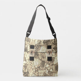 Bolsa Ajustável Zipper de bolso monograma têxtil verificada