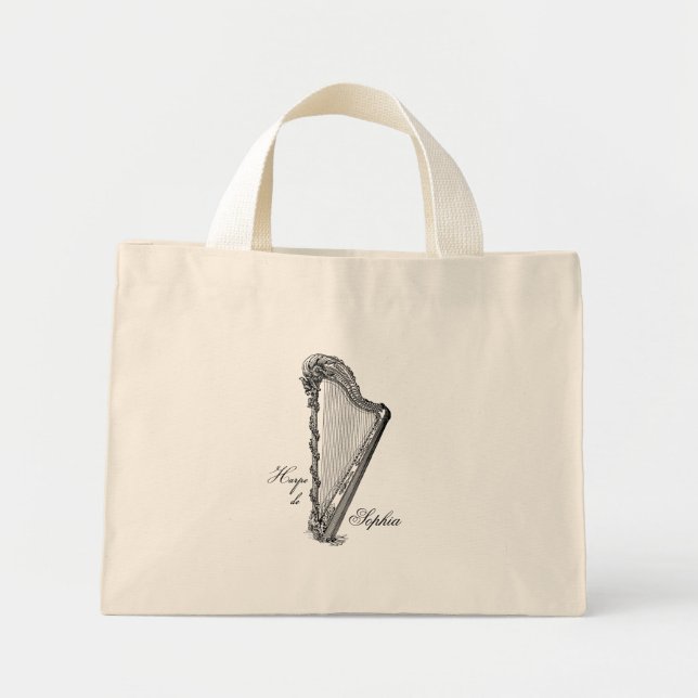 Bolsa antigo e minúsculo com nome personalizado (Frente)