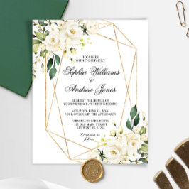 Bolsa Branca de Orçamento e Convite para Casamento