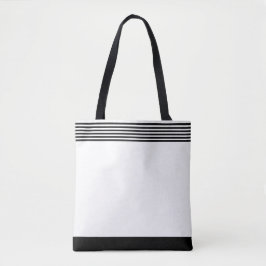 Bolsa branco-preto-e-estirado