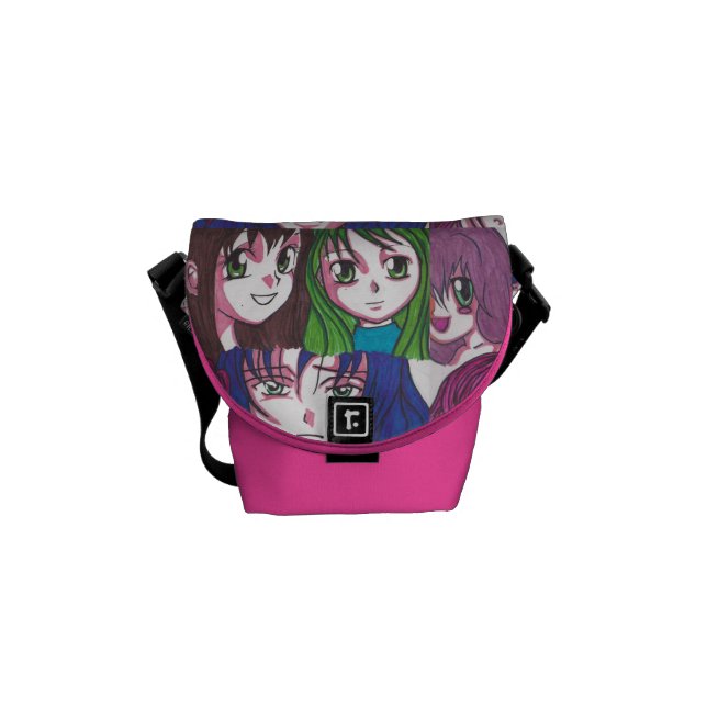 Bolsa Carteiro Saco das meninas de Manga mini (Frente)