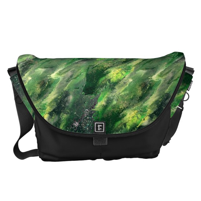 Bolsa Carteiro Saco de camo líquido verde (Frente)