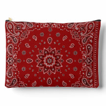 Bolsa com Fecho Grande Estampa Paisley Bandana Ver