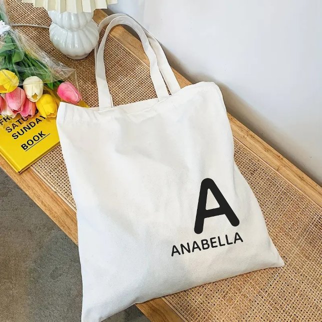 Bolsa com Monograma Personalizada – Presente para  (bridesmaid tote, bridesmaid proposal gift, bridal shower tote, wedding gift, baby shower gift)
